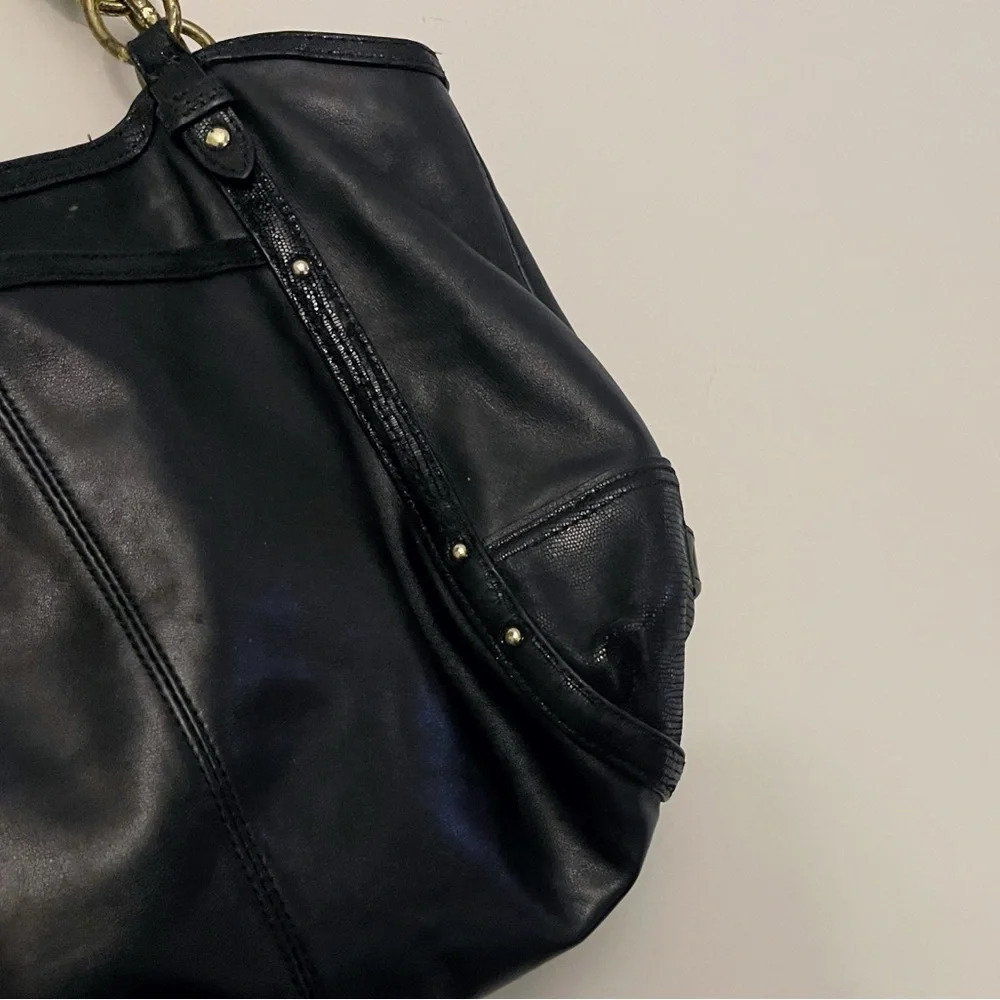 Coach Vintage Alexandra python chain leather satc… - image 7